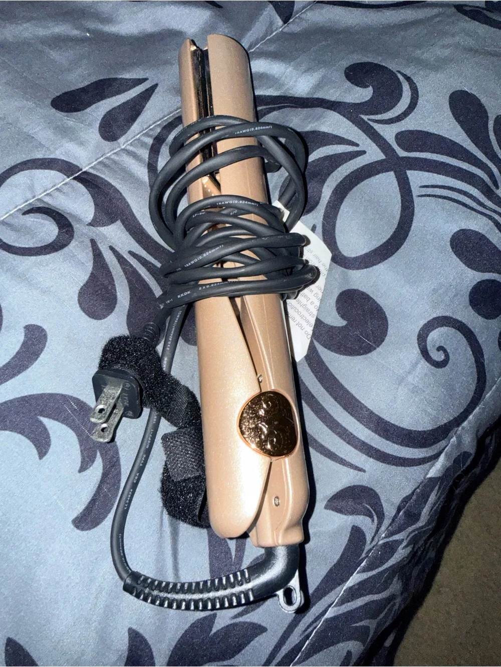 TYME Rose Gold Metallic Hair Tool Handle with Gold Accent